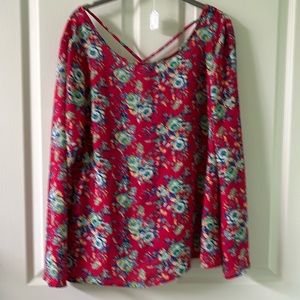Wishful park multicolor blouse with detail on the back